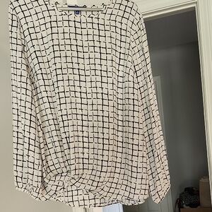 Apt. 9 Black and White Boxy Blouse